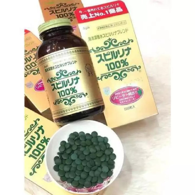 [Date 23/10/2023 ] Tảo xoắn Spirulina nội địa Nhật Bản Hộp 2200 viên
