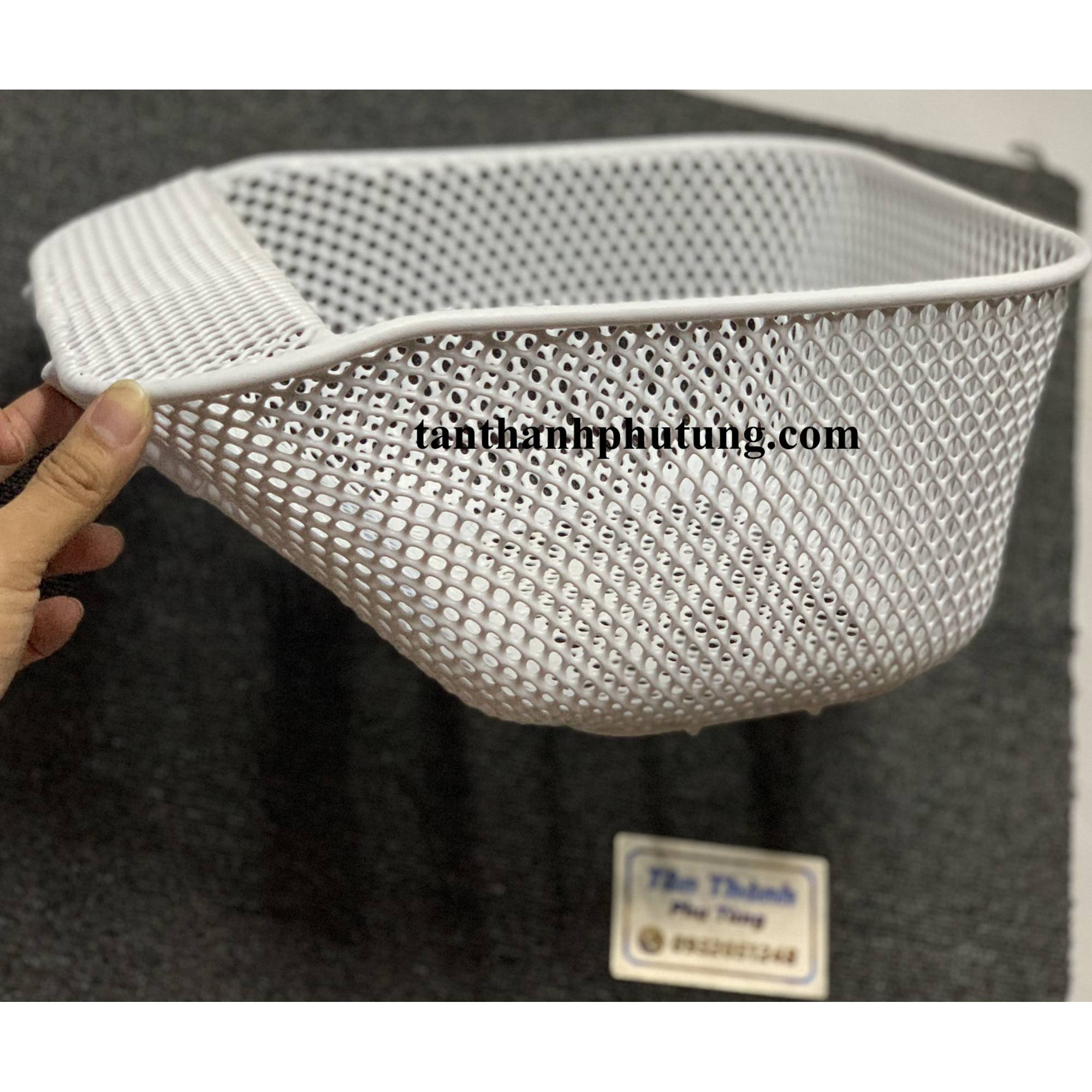 Rổ Thái Wave RS, Wave lớn, WS100 màu trắng chỉ 2 lỗ trên