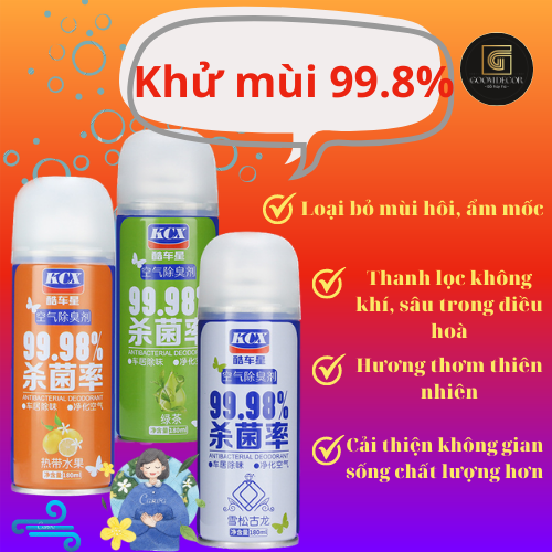 Chai Xịt Khử Mùi và Khử Trùng Máy Lạnh Ô Tô KCX làm sạch không khí vệ sinh điều hòa xe hơi