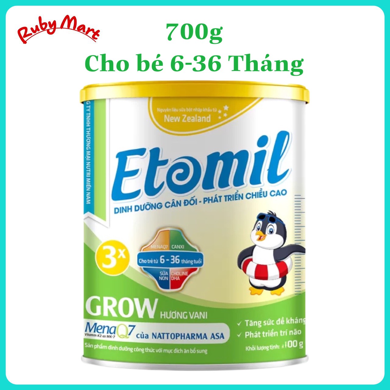 Sữa bột etomil 3x lon 700g cho bé 6 - 36 tháng