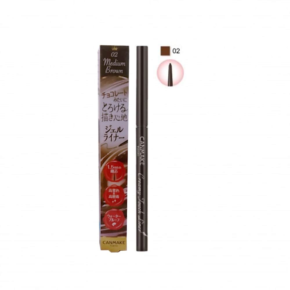 Kẻ Mắt Dạng Gel Canmake Creamy Touch Liner #02 Medium Brown