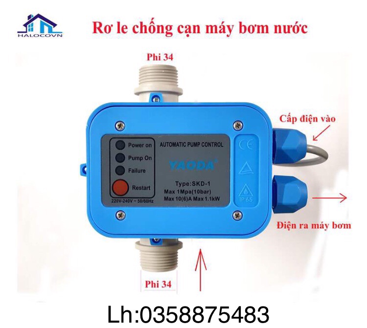 Rơle báo cạn chống cháy máy bơm nước