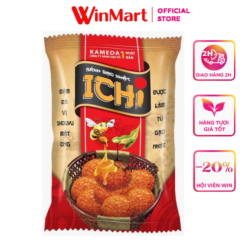 [Siêu thị WinMart] - Bánh gạo nhật Ichi kameda vị mật ông gói 180g
