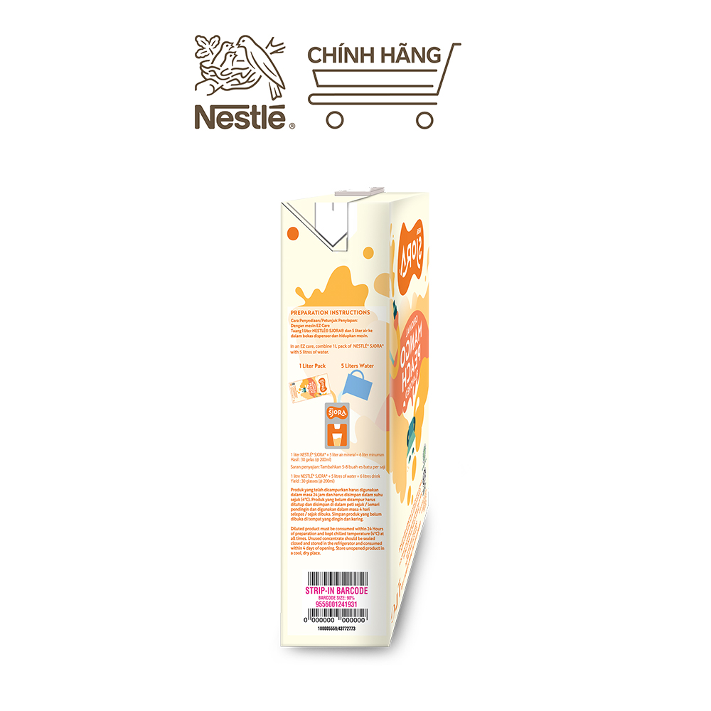 [FREESHIP TOÀN QUỐC] Nước trái cây cô đặc SJORA xoài đào (hộp 1L)
