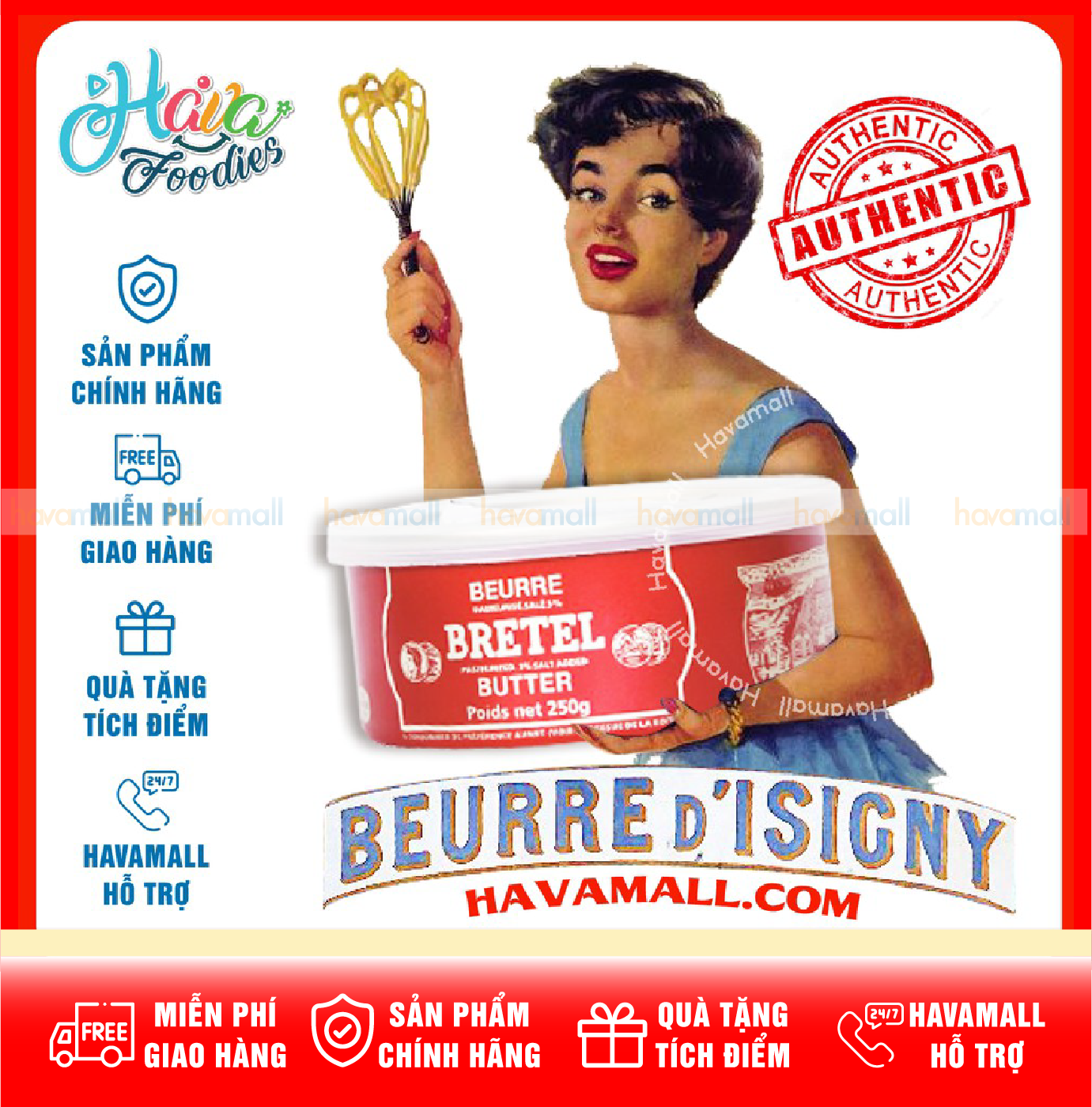 [HOÀN TIỀN MAX 10%][ HÀNG CÔNG TY NHẬP KHẨU ] Bơ Bretel Nhập Khẩu Đồng Tiền Pháp