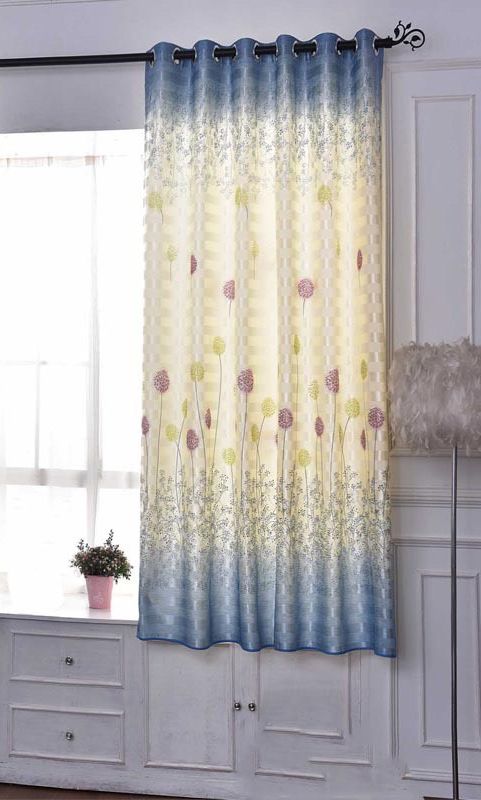 Rèm Cửa Vải Dày Che Nắng Màn Cửa Có Khoen Tròn 2m cao - Bồ Công Anh