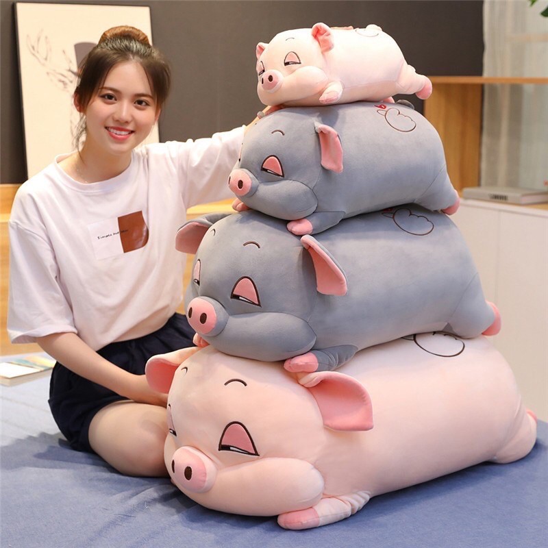 Gấu bông heo mắt hí size mini Heo buồn ngủ Heo nhắm mắt