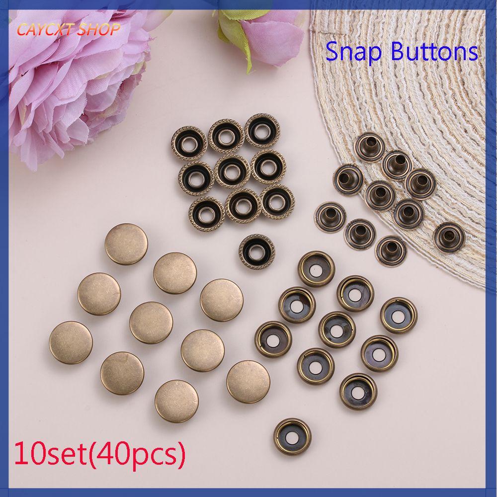 10set(40pcs) Clothes Shirts Sewing Accessories Scrapbooking Stud Snap Buttons Press Button Fasteners Round