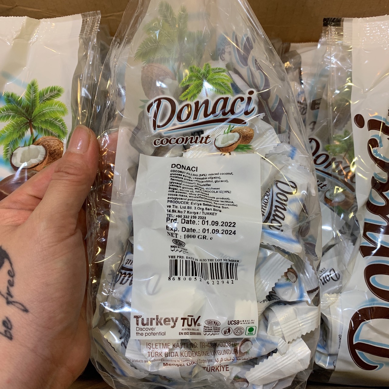 SOCOLA DỪA CHOCOLATE DỪA DONACI - TURKEY / TÚI 1KG