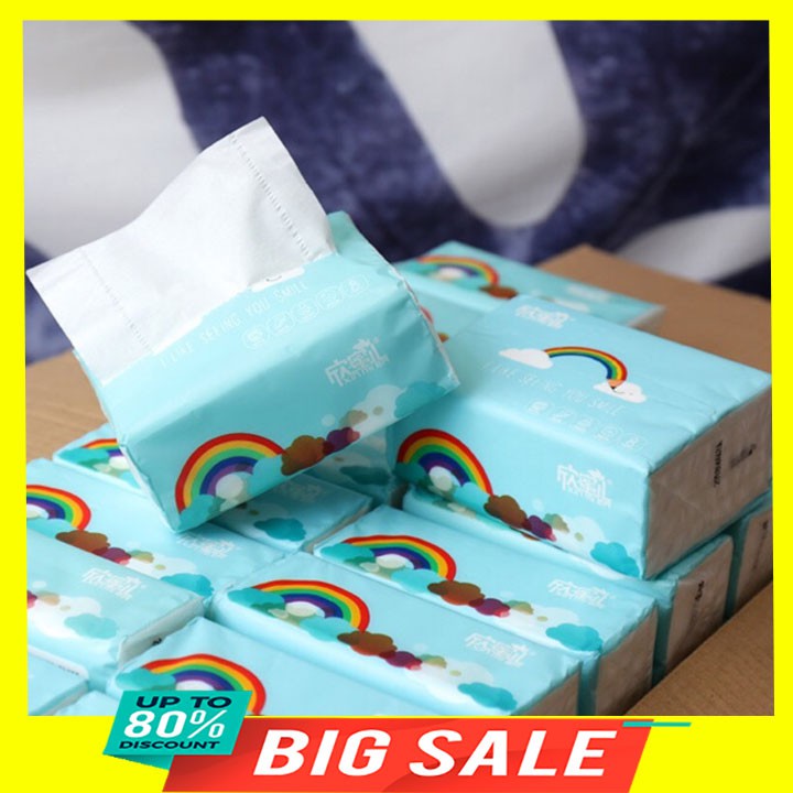 2 Gói Giấy Ăn Cầu Vồng Siêu Dai, Mềm Mịn
