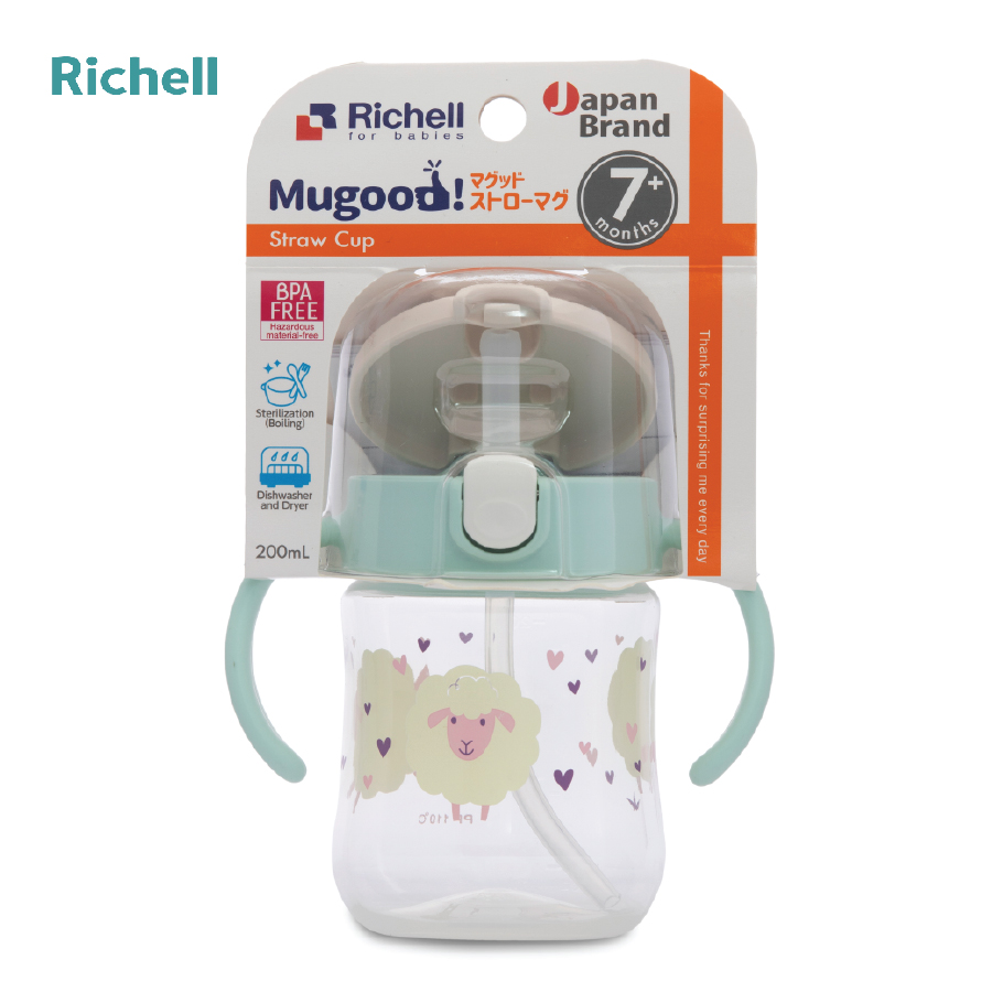 CỐC ỐNG HÚT MUGOOD RICHELL XANH NHẠT