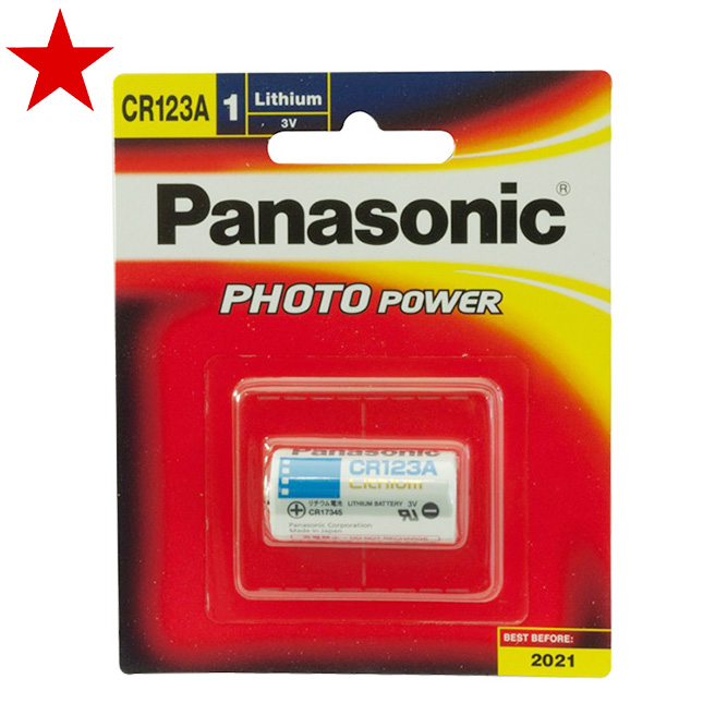 Pin Cr123A, pin máy ảnh Cr123A Panasonic 3V lithium (1 vỉ 1 viên)