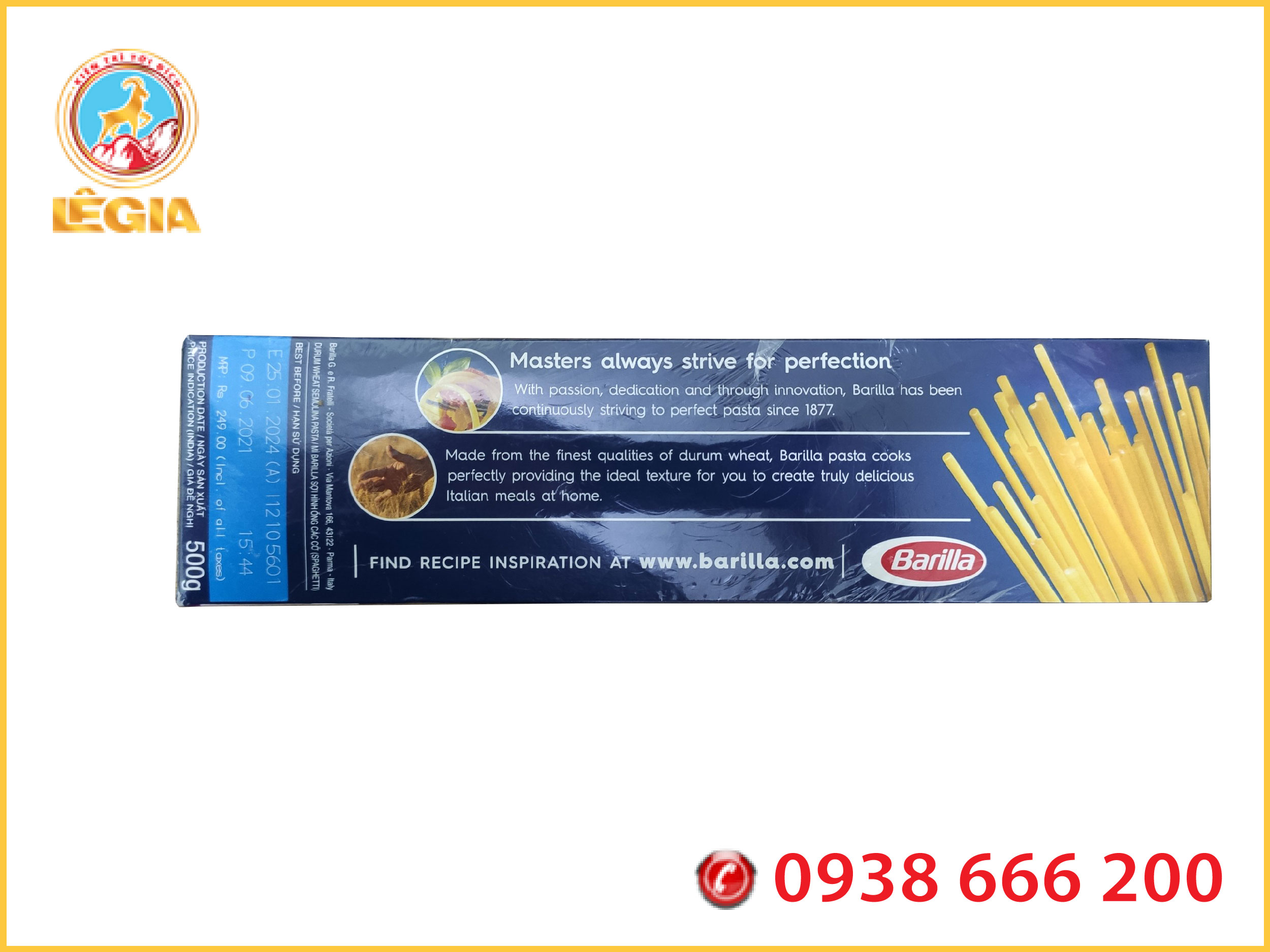 Mỳ ý spaghetti sợi số 5- 500g hiệu barilla