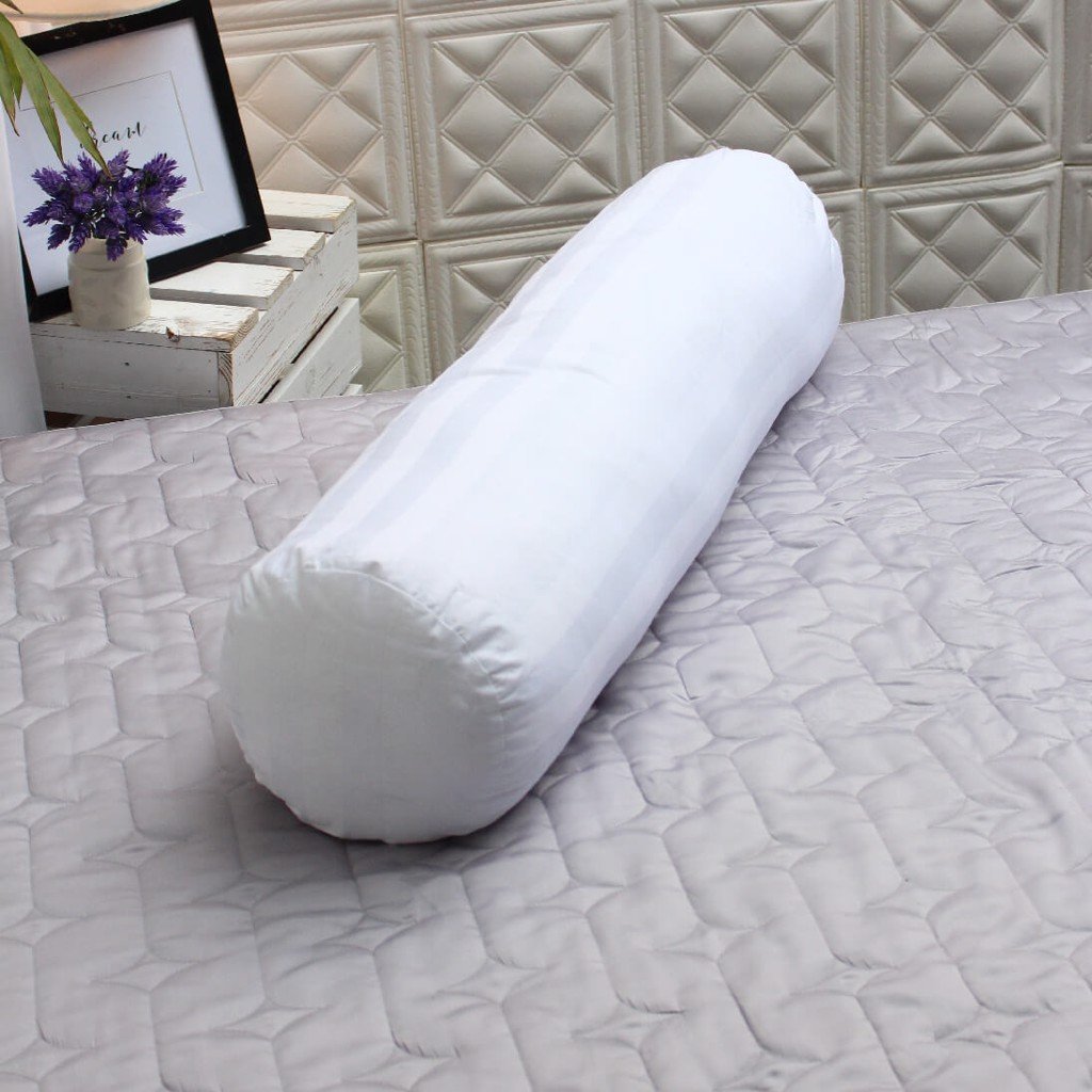 Gối ôm lông vũ sọc trắng microfiber kích thước 35x100cm êm ái mềm mại hàng loại 1 chuẩn khách sạn 5 sao cao cấp