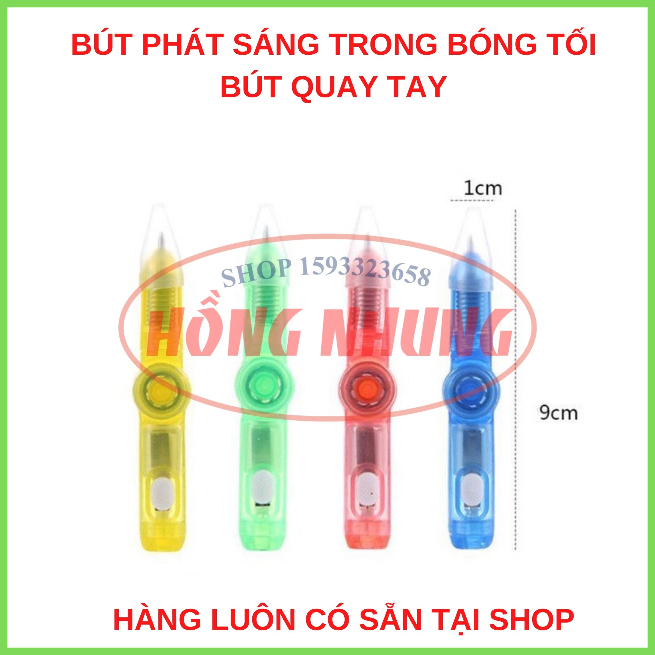 Hàng Mới Về] Bút Xoay Có Đèn Led, Hình Con Quay Phát Sáng ,Giúp Giảm Căng Thẳng Độc Đáo.