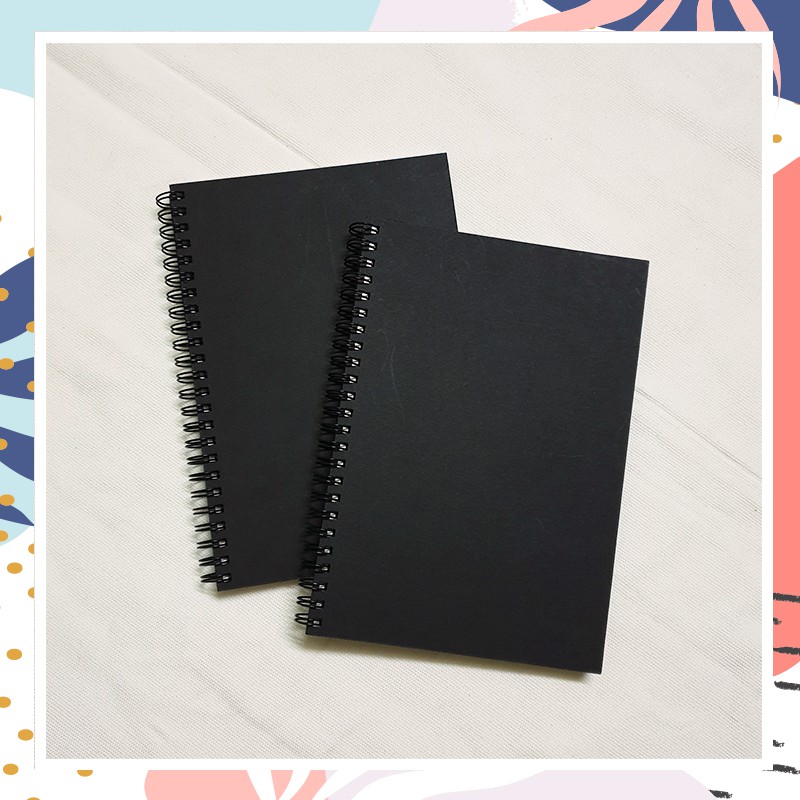 [HCM] Sổ Lò Xo Ghi chép Basic bìa đen - Size A5