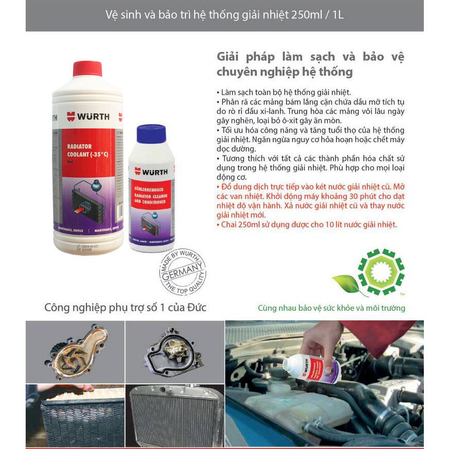 Nước Làm Mát Động Cơ Wurth Radiator Coolant 1L (Đỏ)