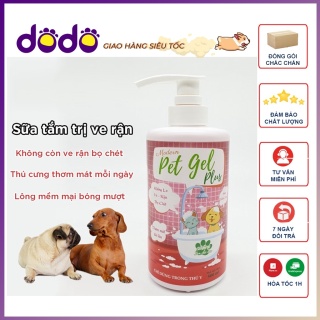 Sữa Tắm Cho Chó Diệt Ve - Rận - Bọ Chét Pet Gel Plus 500ml Dodo Pet thumbnail