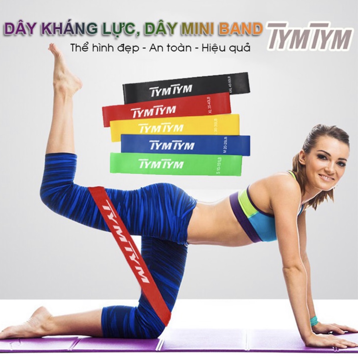 Dây mini Band, Kháng lực tập chân mông , phụ kiện gym chính hãng