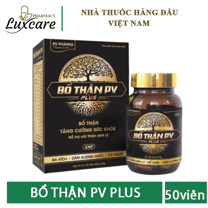 Bổ thận pv plus giúp bổ thận tăng cường sinh lý nam giới - hộp 50 viên - luxcare