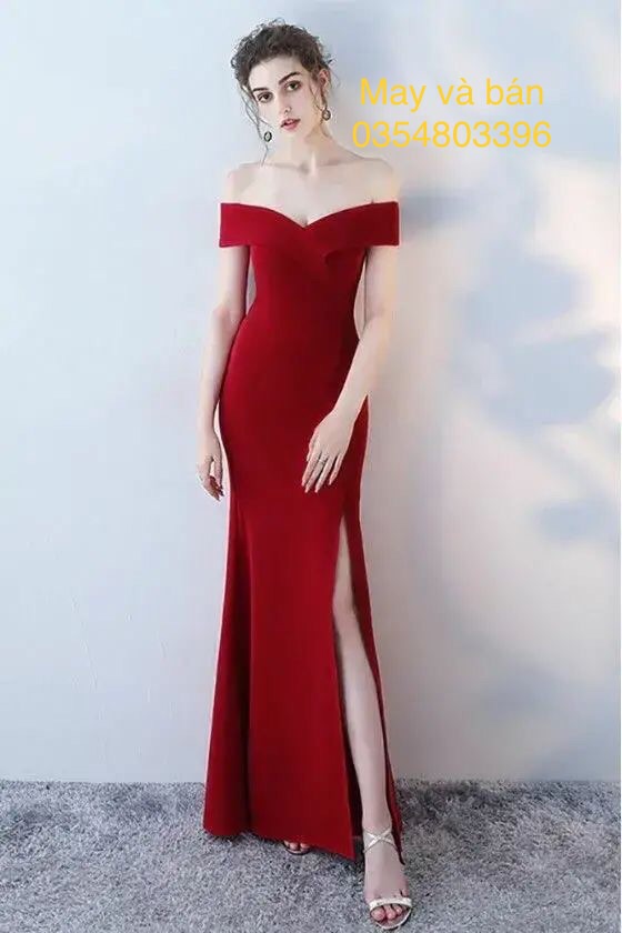 Đầm dạ hội trễ vai