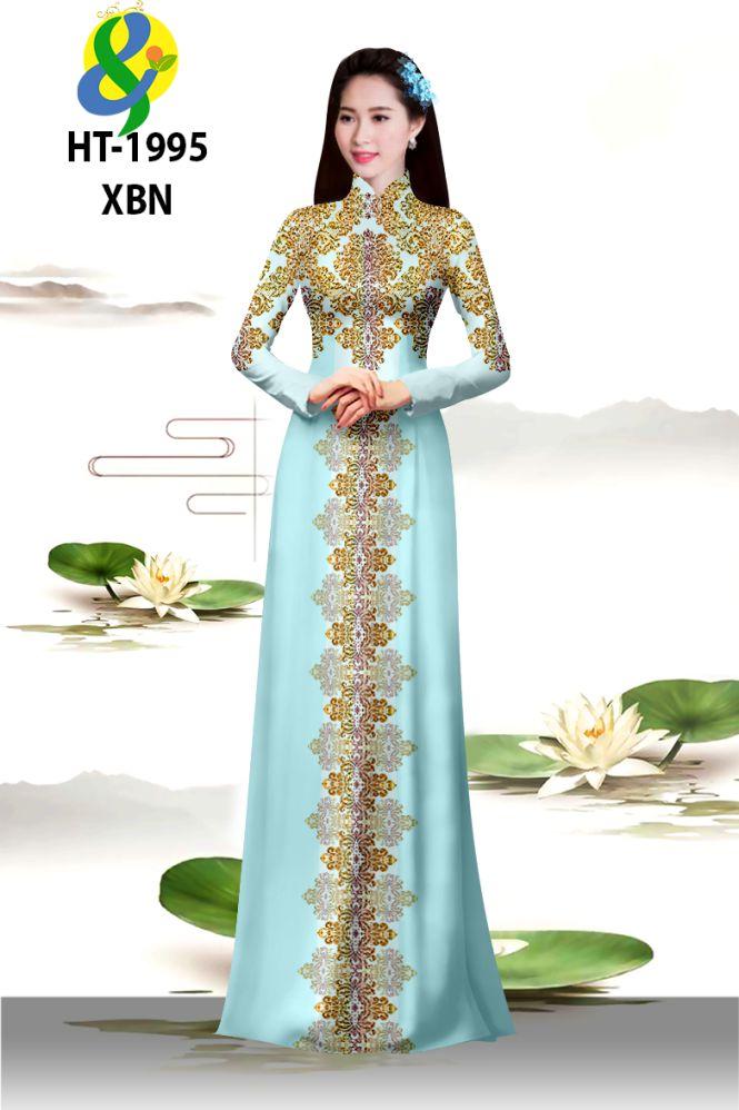 Vải áo dài họa tiết hoa văn thổ cẩm HT-1995