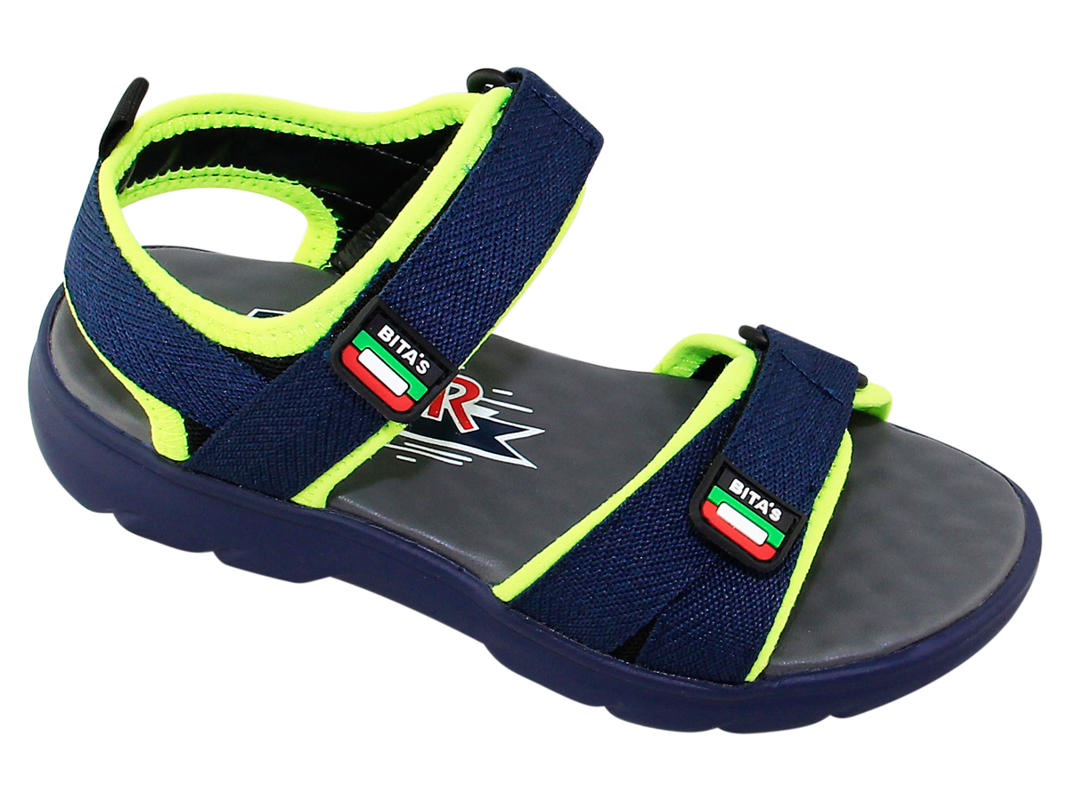 Sandal đế bằng bé trai Bita's SOBY.195 (Đen + Đỏ + Navy + Xanh lá)