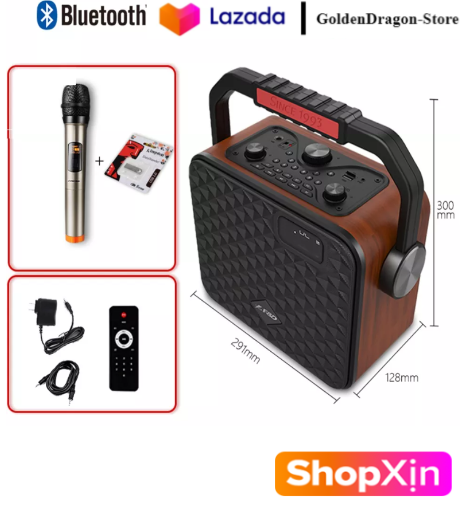 Loa karaoke bluetooth f&d r-19 zangsong công suất 25w tặng 1 micro không dây chất lượng.2022