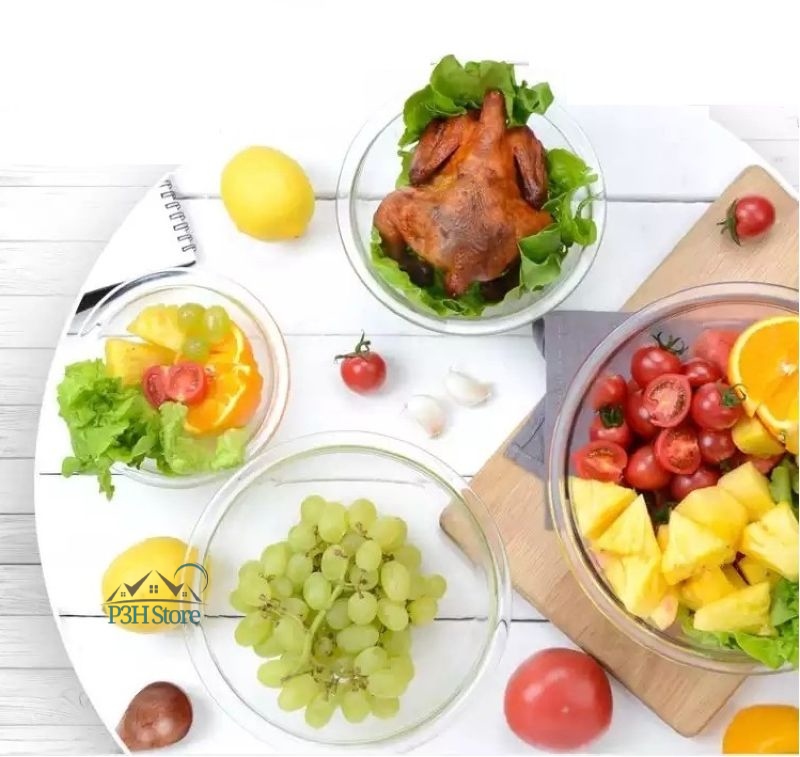 Lock&Lock Heat-Resistant Glass Bowl with Many Capacities