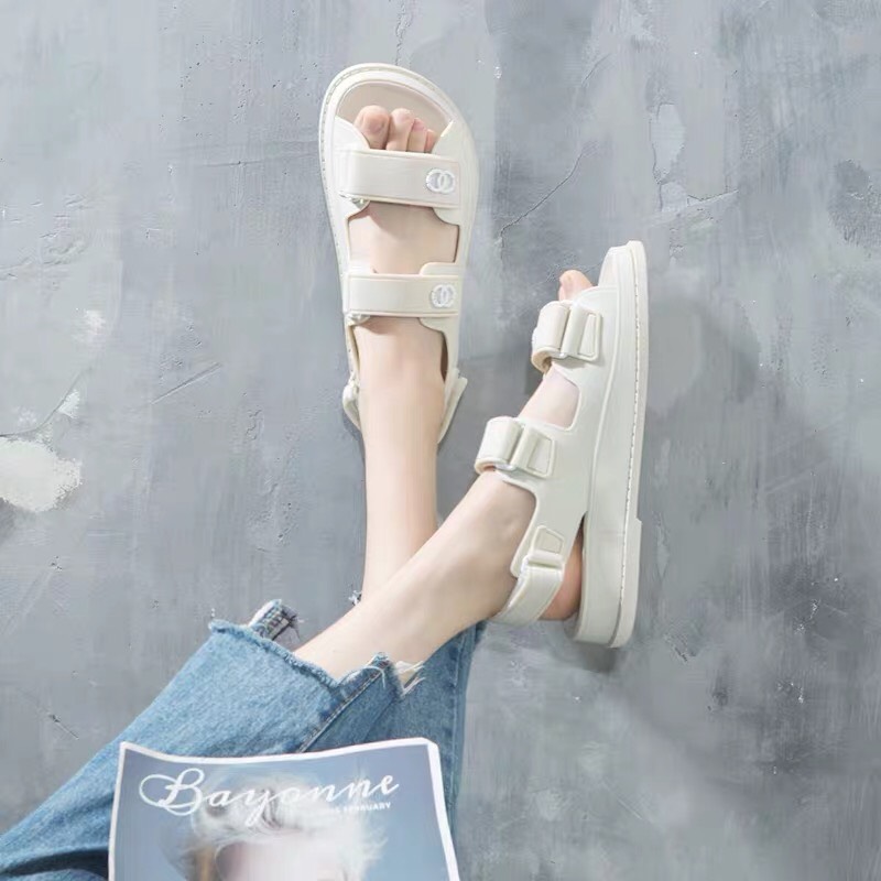 Dép Nữ Sandal (Xăng Đan) Chane Da 5 màu xịn xò (Grab Store)