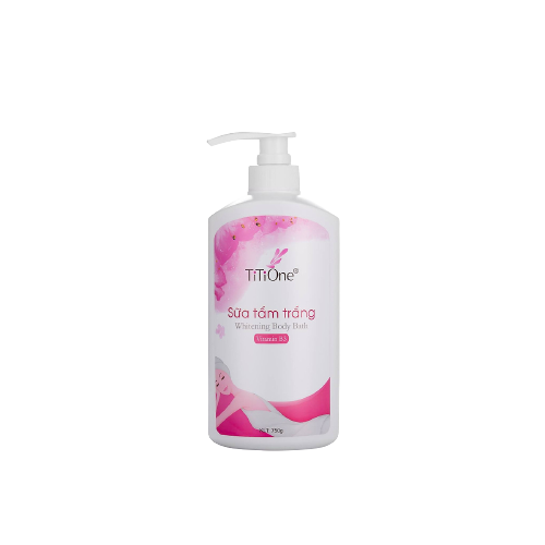 Sữa tắm trắng Titione chai 750g - trắng hồng nhẹ, sáng ẩm mịn da