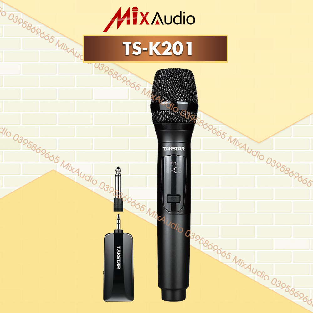 [CHÍNH HÃNG] Mic không dây UHF TAKSTAR TS-K201 , Micro hát karaoke, mic thu âm, dùng cho máy trợ giảng, loa kéo, âm ly, soudncard BẢO HÀNH 1 NĂM