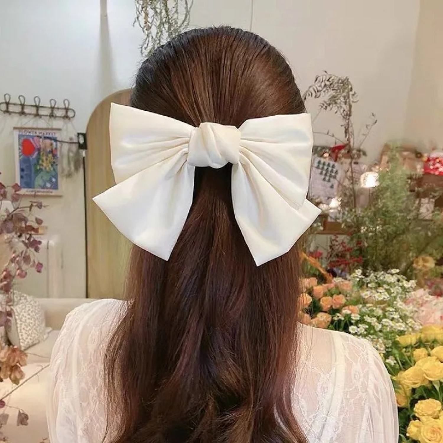 Kẹp Tóc Nơ Ruy Băng Cỡ Lớn Thời Trang Hàn Quốc
