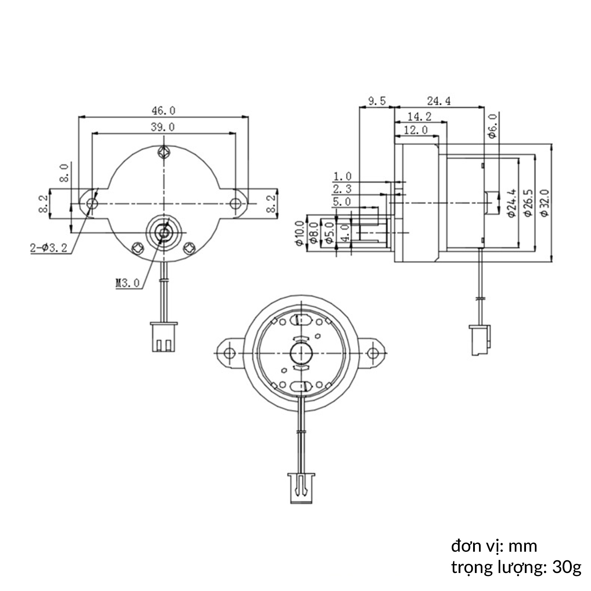 Động cơ giảm tốc DC JS30B
