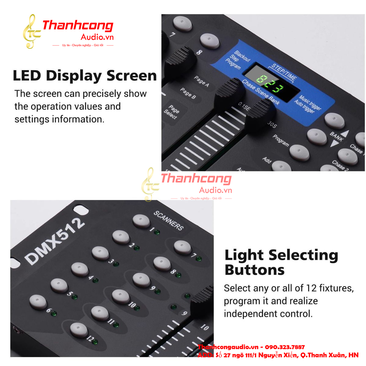 DMX 512 stage lighting console ( - 192 channels).
