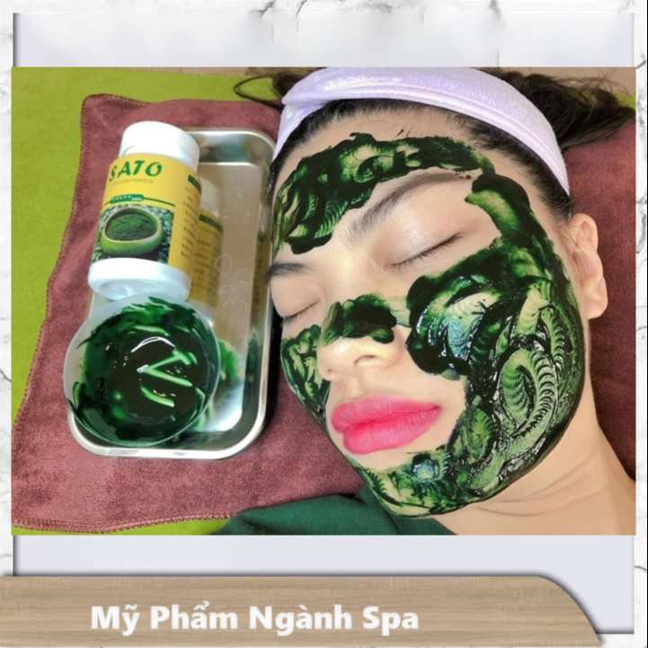 bột tảo xoắn sato cấy mặt spa thẩm mỹ