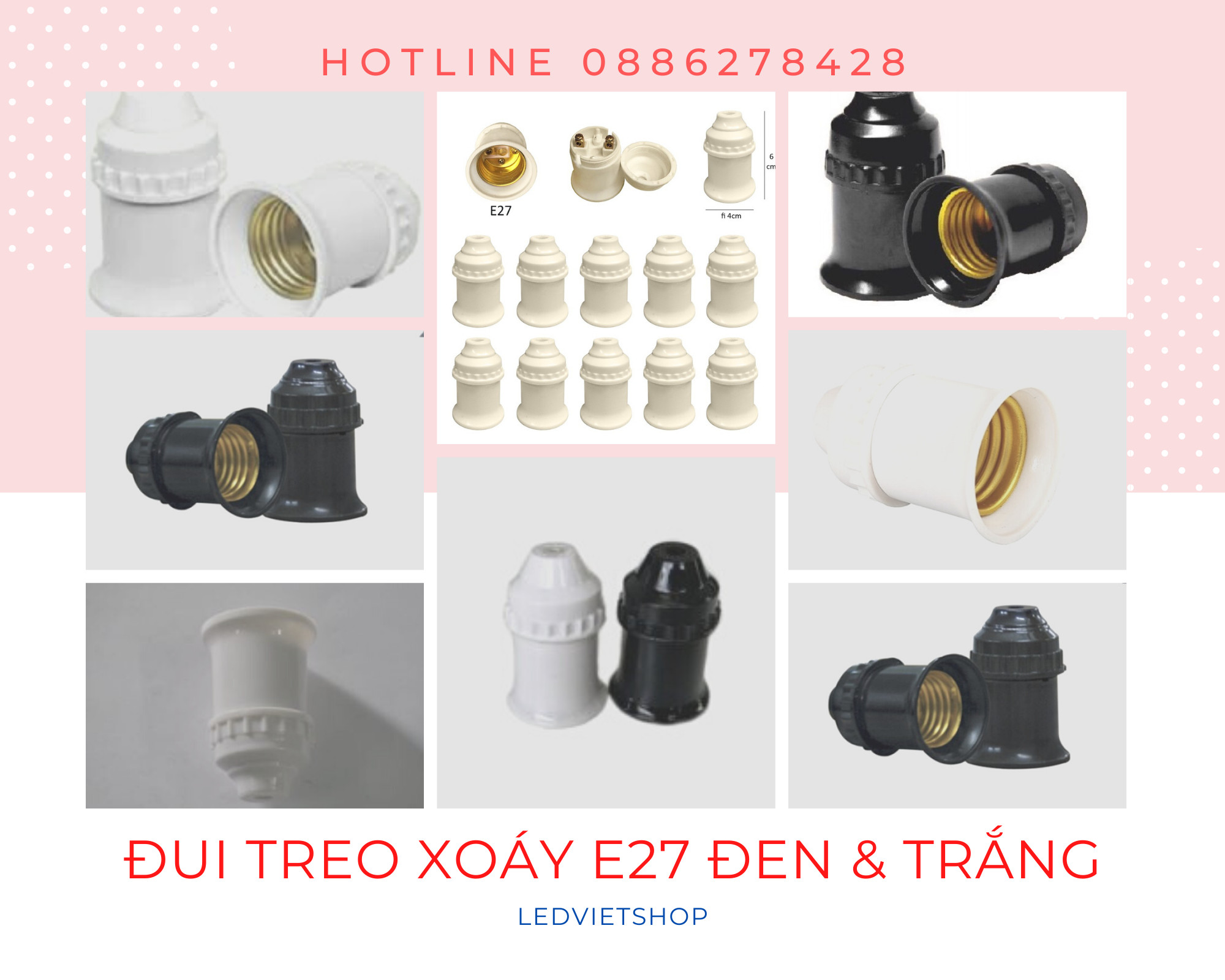 Đui treo xoáy E27 ( Combo 2 cái )