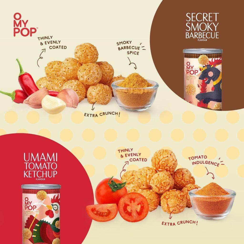 Snack Bắp Rang OMyPop Nhiều Vị Lon 70gr