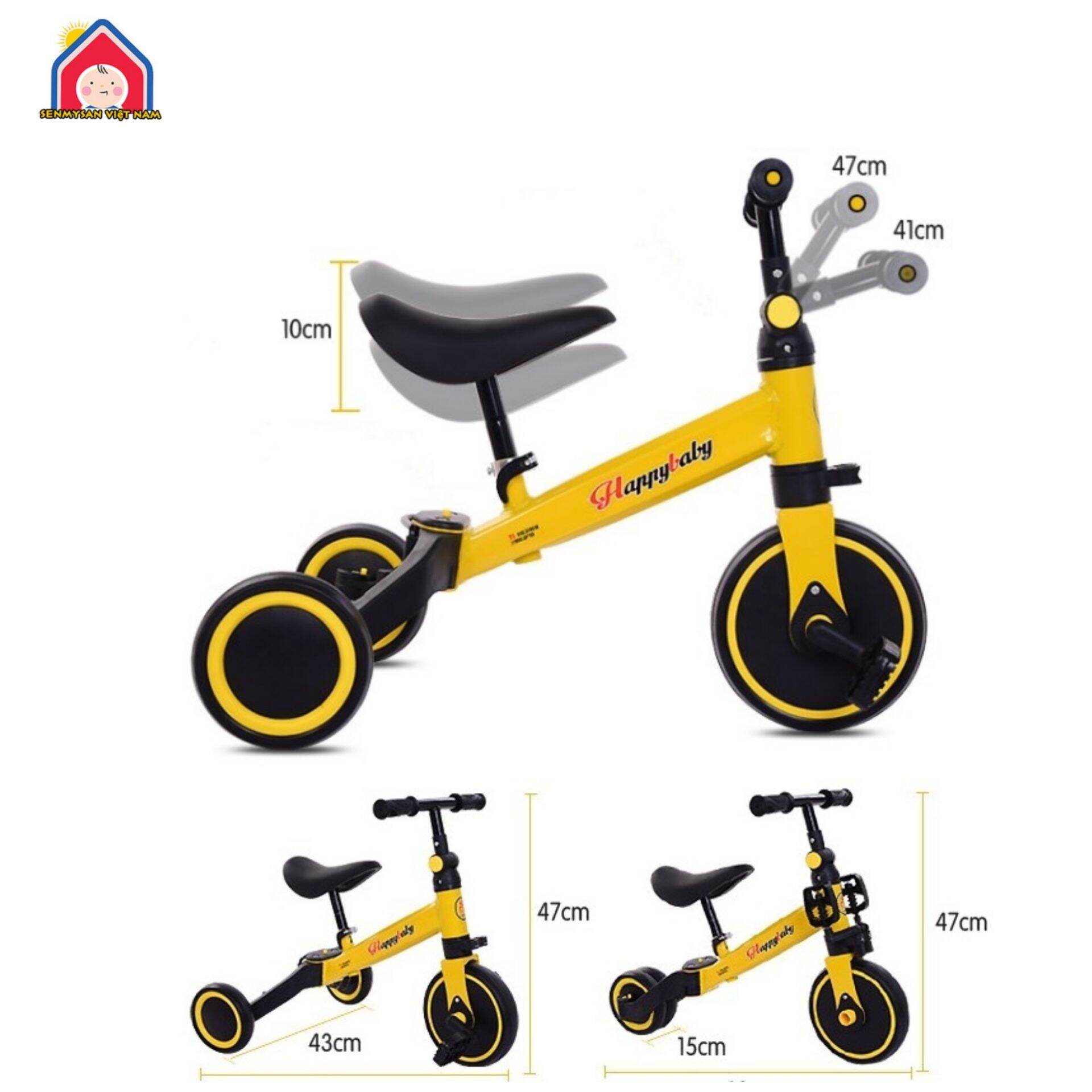 Xe đạp xe chòi chân  cho bé hàng đẹp ghế nệm da khung hợp kim chịu lực cao