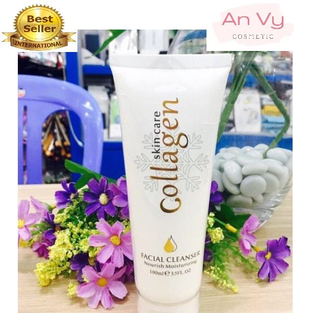 Sữa Rửa Mặt Dưỡng Trắng Da Collagen Skin Care Facial - Mẫu mới