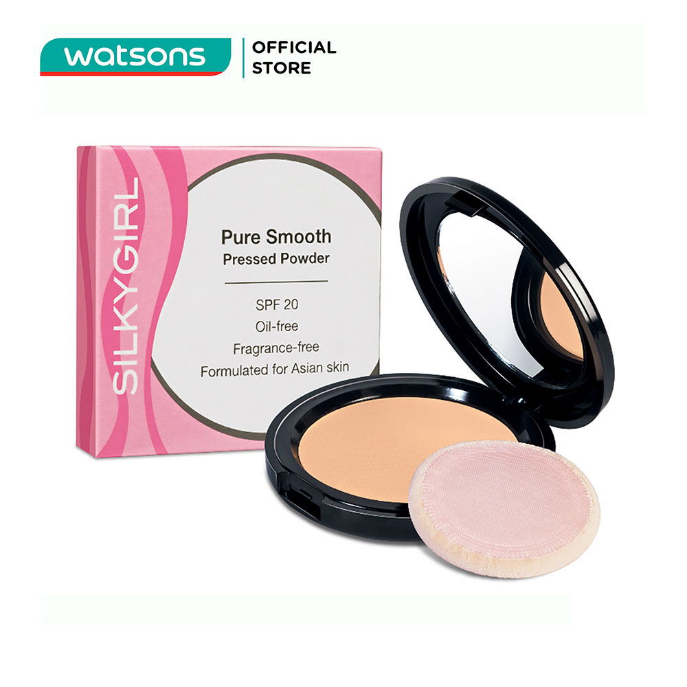 [MUA LÀ CÓ QUÀ] Phấn Phủ Mịn Da Silkygirl Pure Smooth Pressed Powder 10g