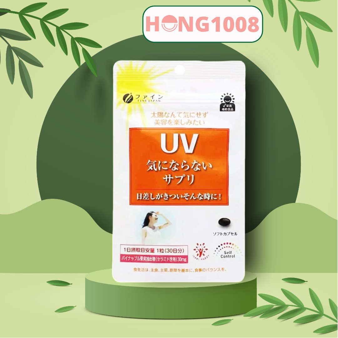Viên Uống Chống Nắng UV Fine Japan Nhật Bản túi 30 viên - Shop Hong1008