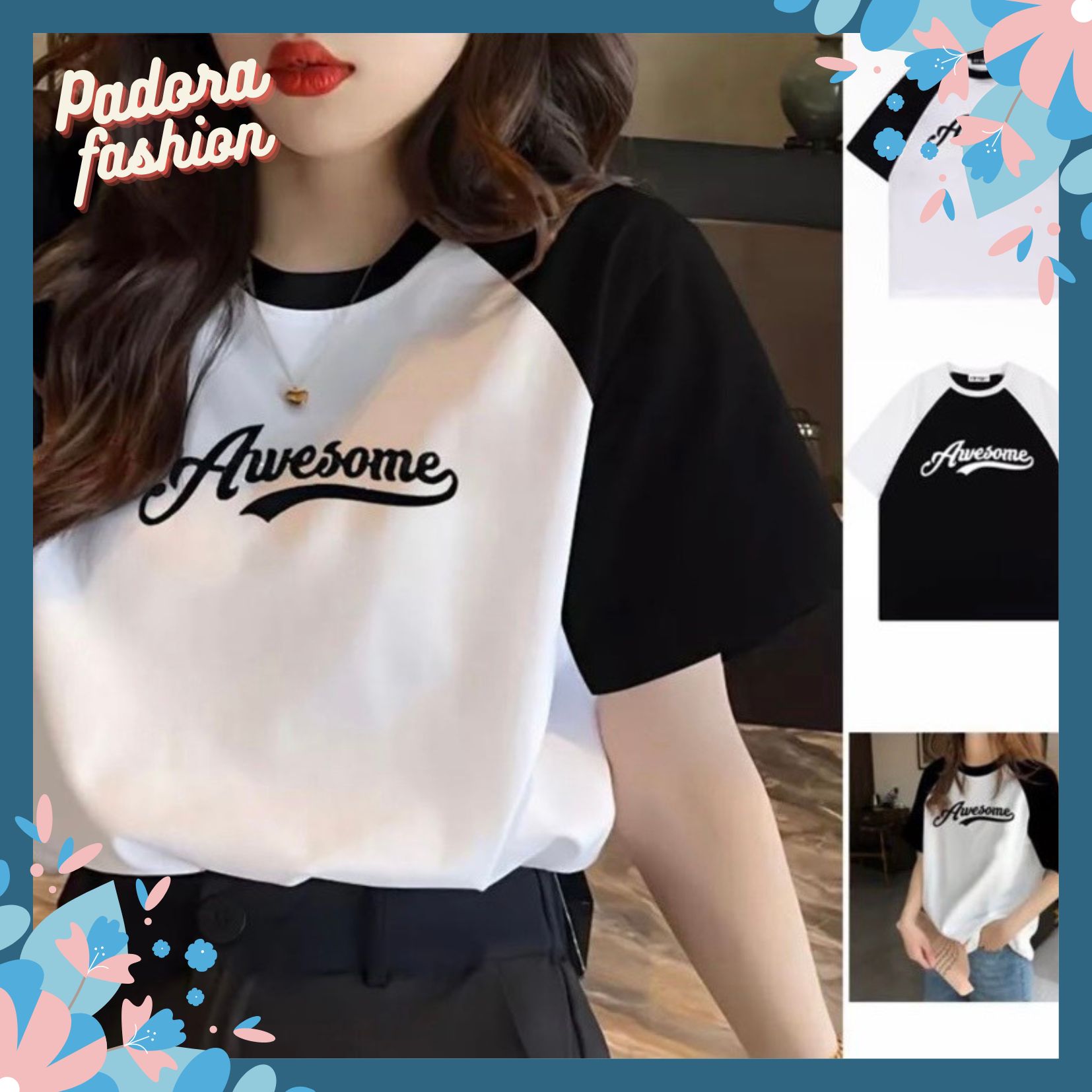 Áo thun nữ cổ tròn áo babytee Awesome Padora-A410