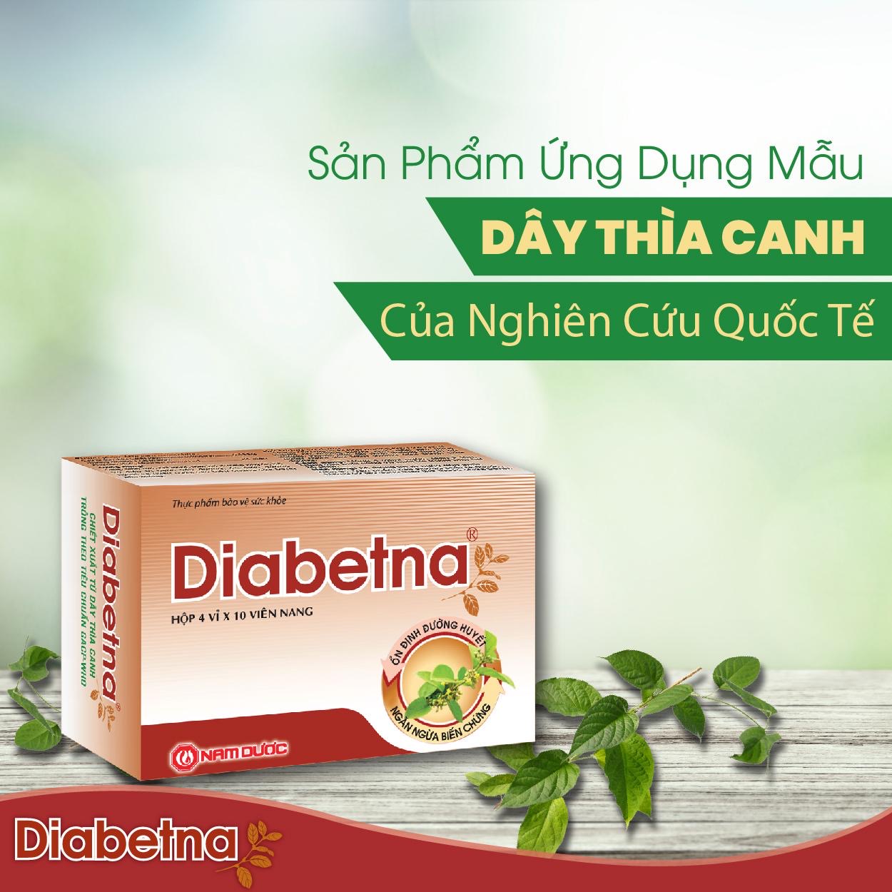Diabetna - Hỗ trợ ổn định đường huyết cho người tiểu đường - Hộp 40 viên