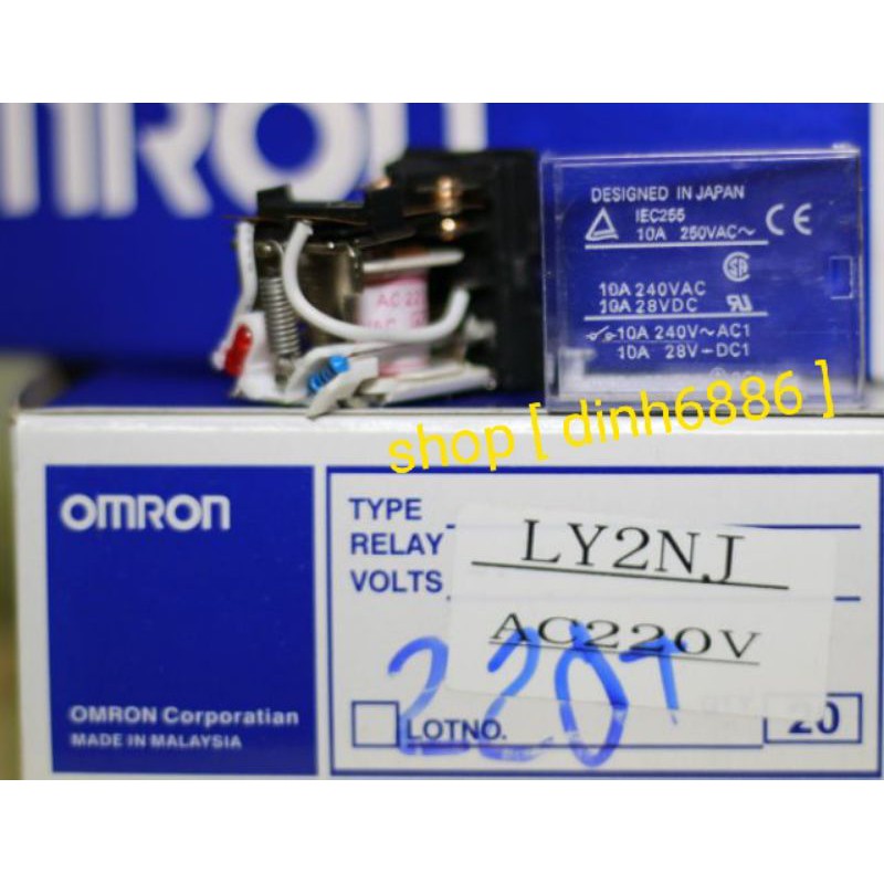 Relay, rơ le 8 chân to Omron LY2N - 220V