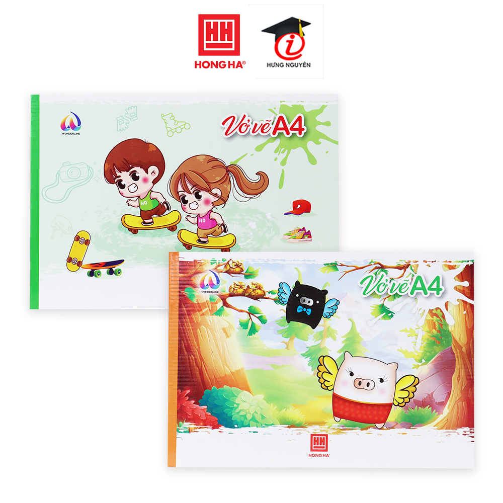 Vở vẽ a4 hồng hà 40 trang gáy ghim 4931