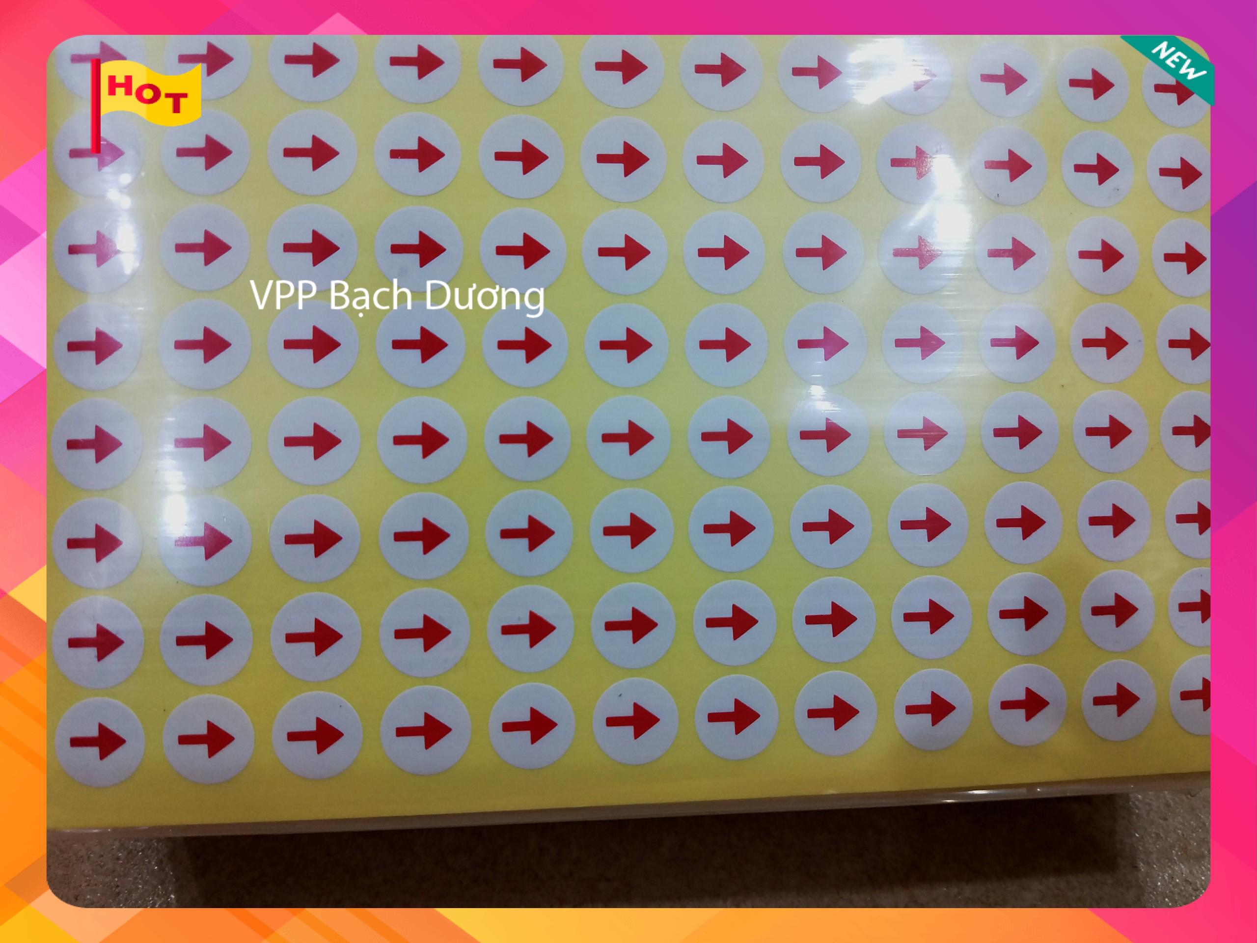 Nhãn decal Tomy mũi tên - lốc/25 xấp