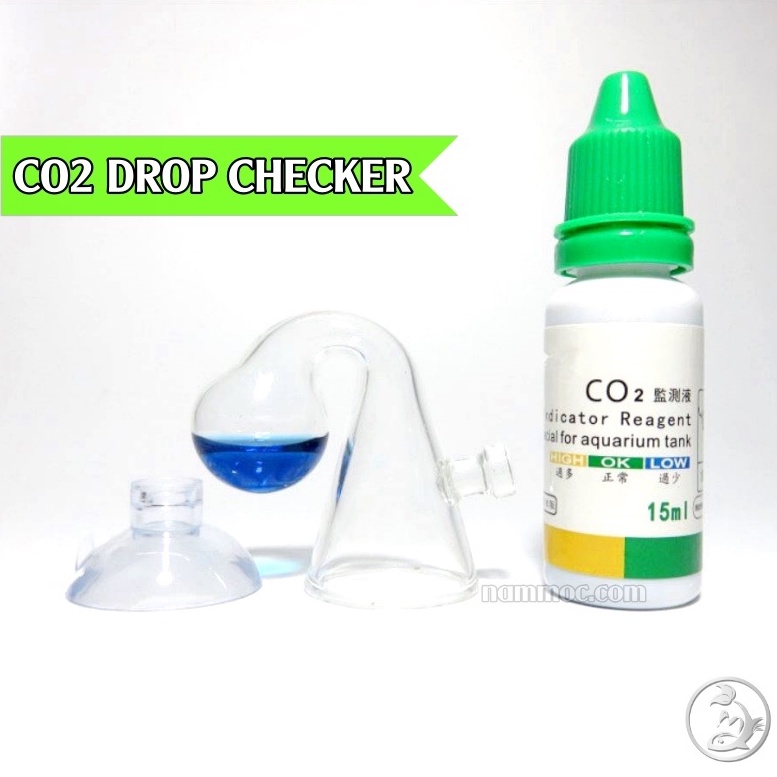 CO2 Drop Checker | Bộ Test CO2 [gồm phễu & dung dịch] | Tools Kiểm Tra Nồng Độ CO2 Cho Bể Thuỷ Sinh
