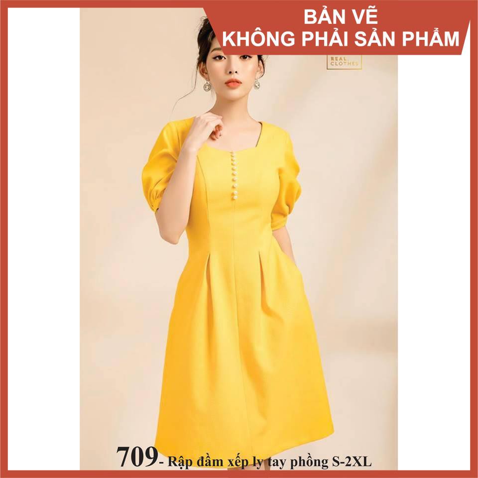 Rập giấy may đầm kiểu mã 709
