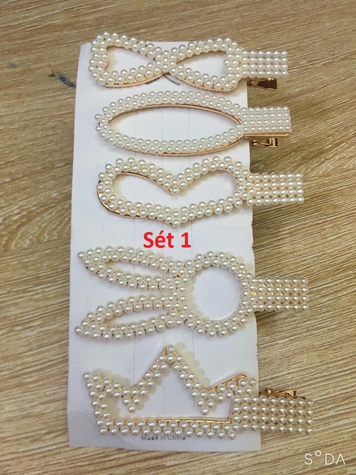 Sét 5 Kẹp Tóc Đính Đá Xinh Xắn